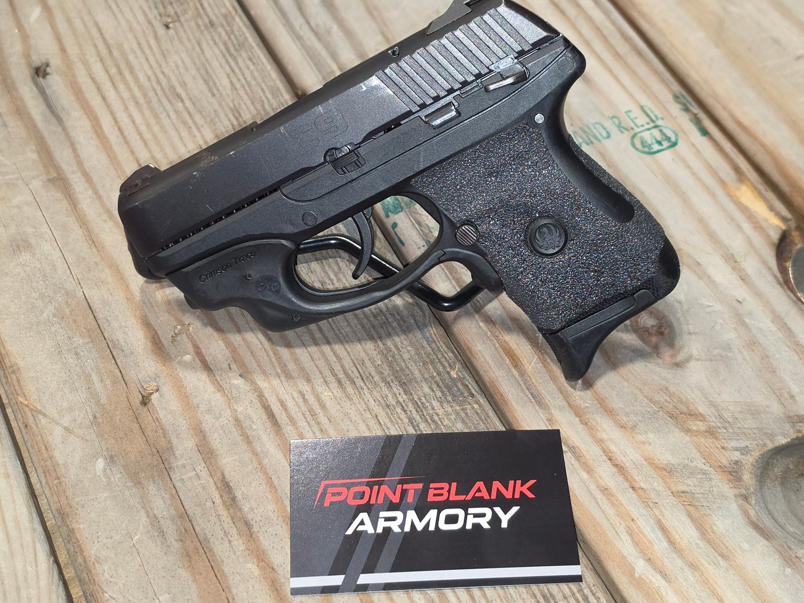 Ruger LC9 9mm Pistol with Crimson Trace Laser 3.12in Black/Blued Pistol - 7+1 Rounds - Image 3
