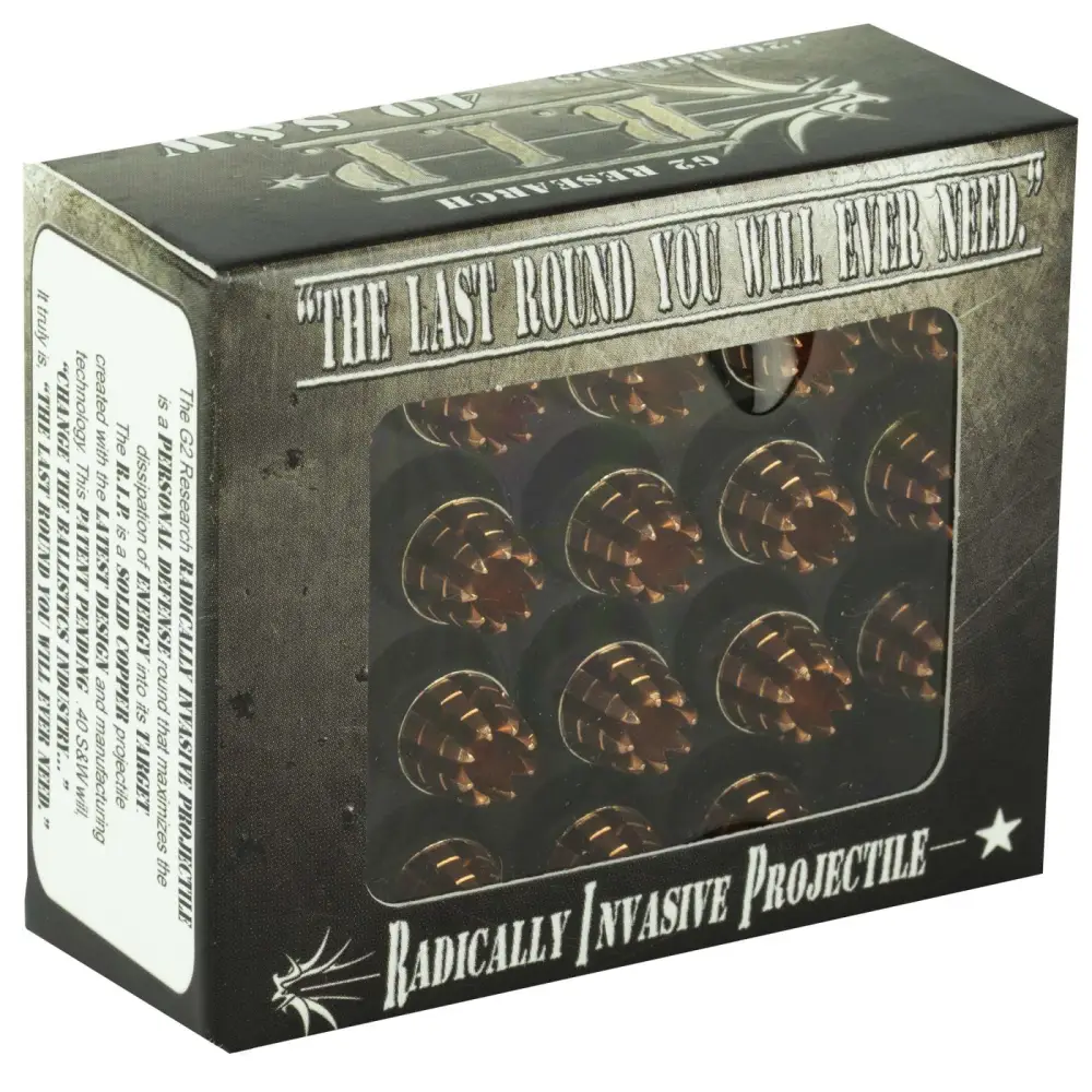 G2R RIP 40S&W 20RD BOX 25 BOXES PER CASE G2R RIP 40S&W 20RD BOX 25 BOXES PER CASE
