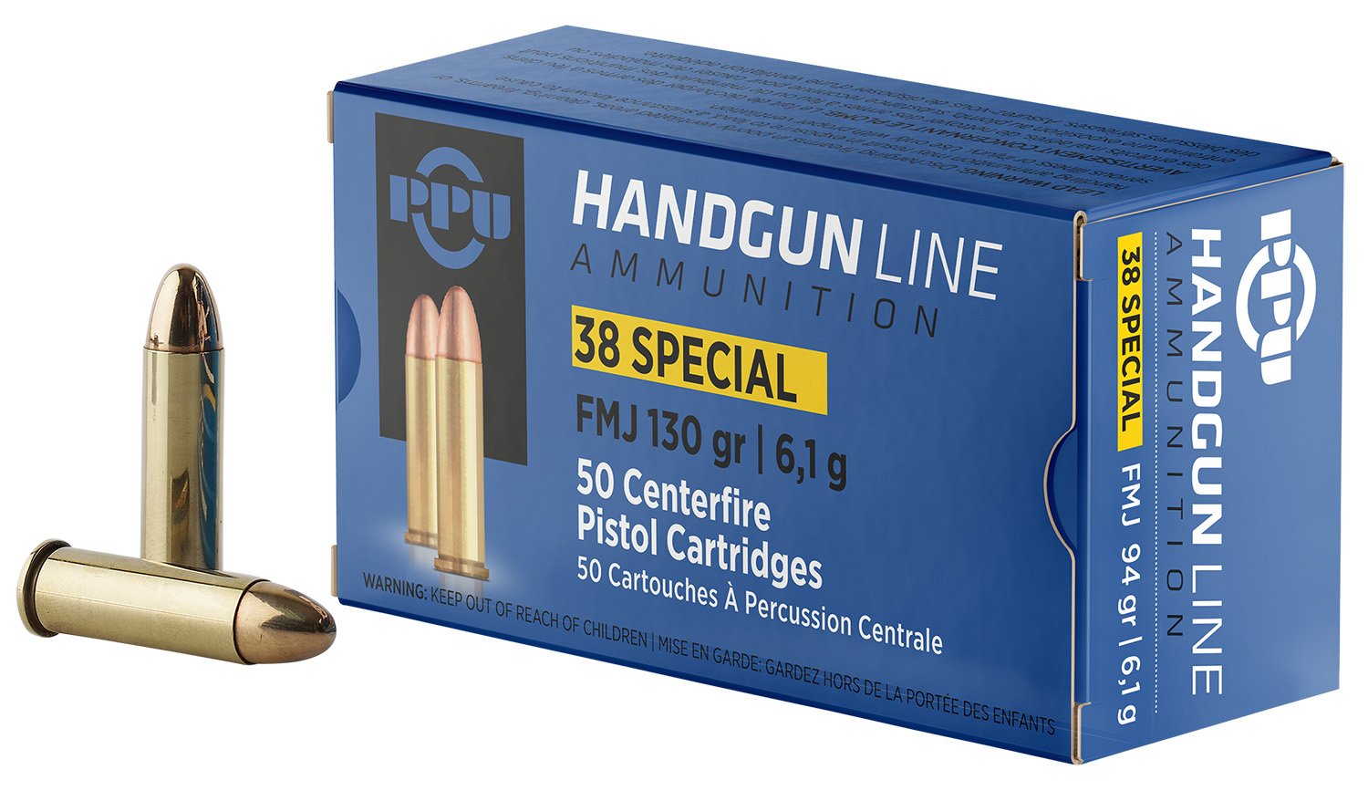 PPU PPH38SF Handgun 38Special 130gr Full Metal Jacket 50 Per Box/10 Case PPU PPH38SF Handgun 38Special 130gr Full Metal Jacket 50 Per Box/10 Case