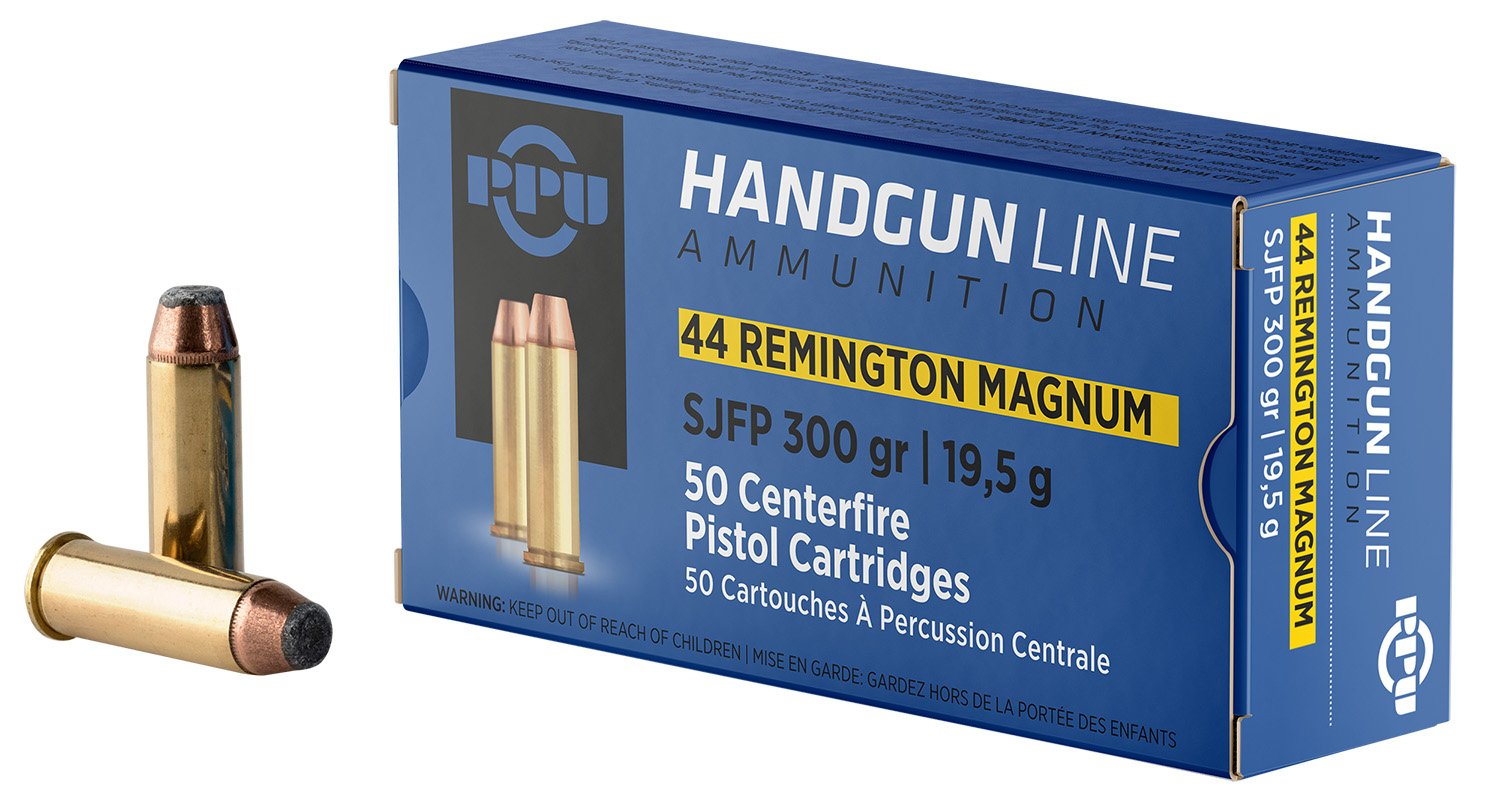 PPU PPH44MF Handgun 44RemMag 300gr Semi Jacketed Flat Point 50 Per Box/10 Case PPU PPH44MF Handgun 44RemMag 300gr Semi Jacketed Flat Point 50 Per Box/10 Case