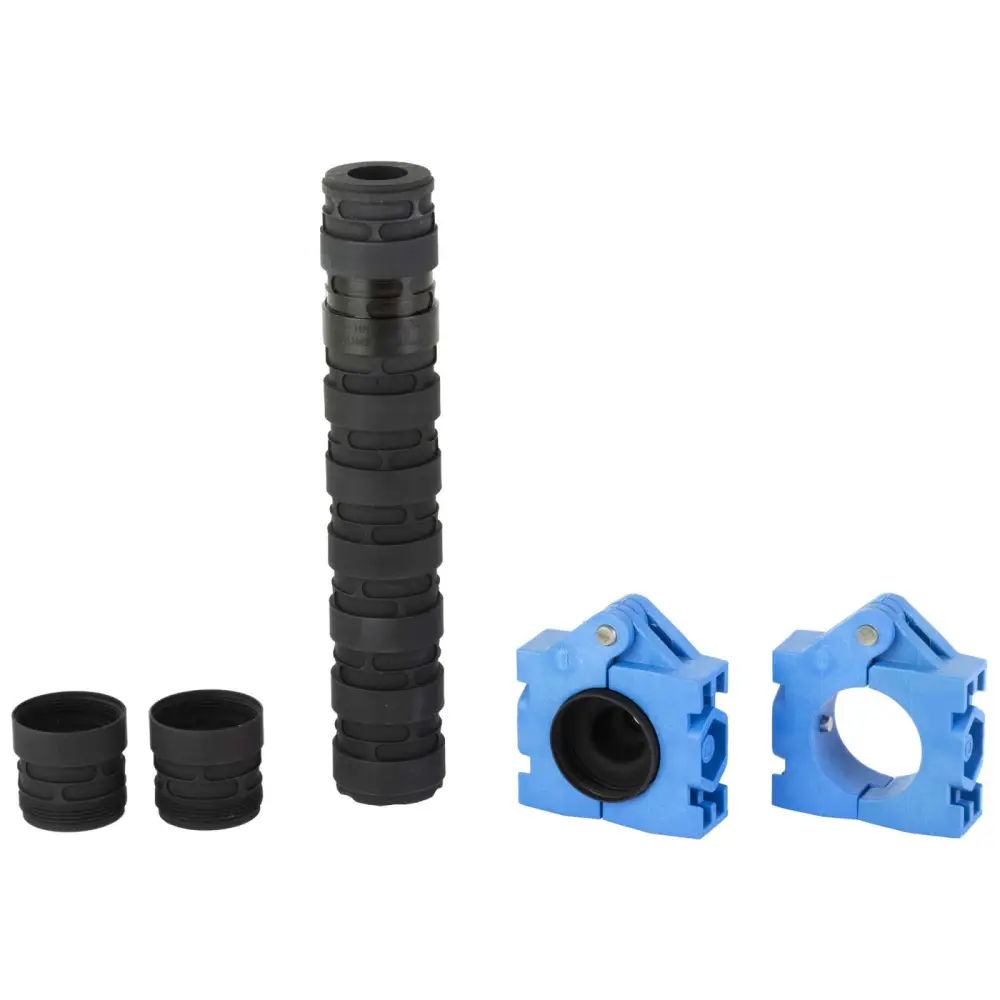 Q ERECTOR 22 SUPPRESSOR 22LR MODULAR ALUMINUM,SS BAFFLES 1/2X28 BLACK Q ERECTOR 22 SUPPRESSOR 22LR MODULAR ALUMINUM,SS BAFFLES 1/2X28 BLACK