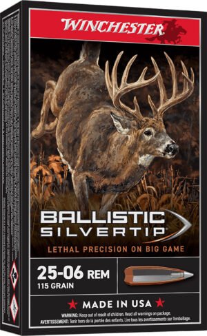 Winchester Ammo SBST2506 Ballistic Silvertip  25-06Rem 115gr Rapid Controlled Expansion Polymer Tip 20 Per Box/10 Case