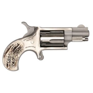 NAA 22LR 1 1/8IN BARREL 5RD SS FAUX STAG GRIP NAA-22LR-GSTG