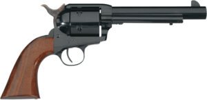 Taylors & Company 550428 1873 Cattleman 44 Rem Mag Caliber with 6″ Barrel, 6rd Capacity Cylinder, Overall Blued Finish Steel & Walnut Army Size Grip