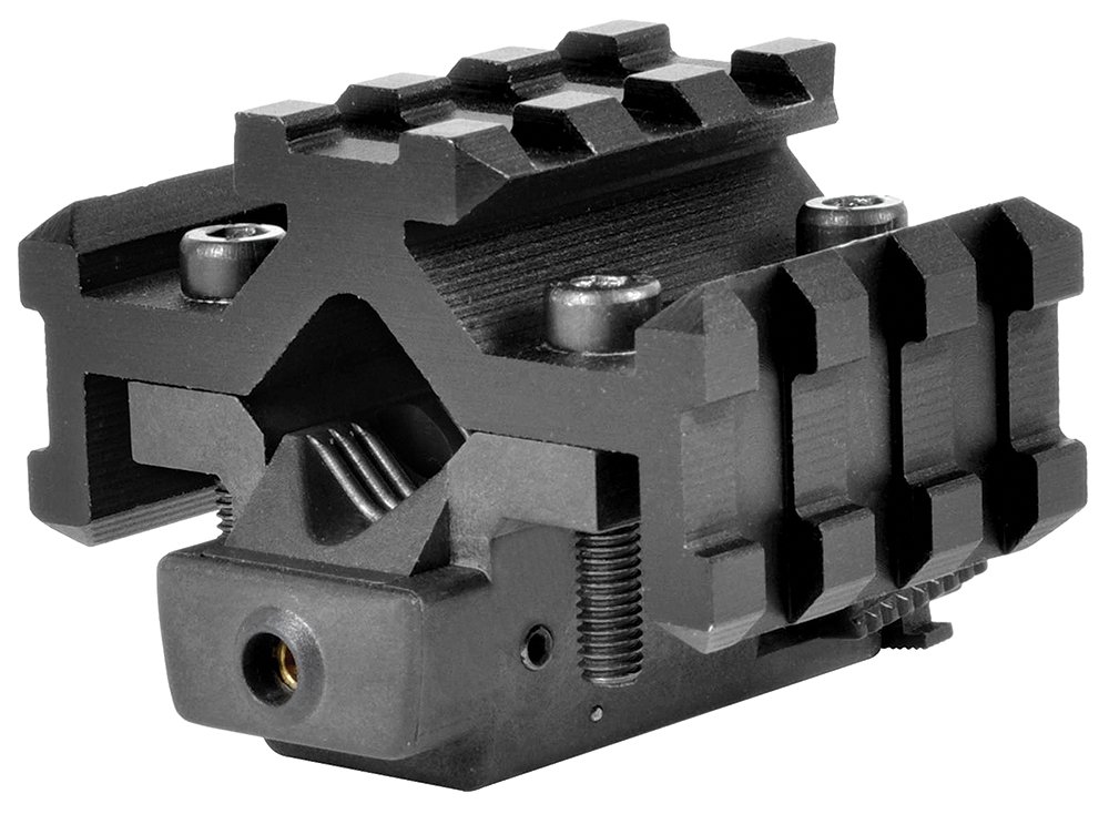 NcStar ATRLS Tri-Rail Universal Barrel Mount Black Anodized Red Laser