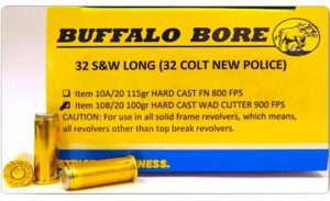 Buffalo Bore Ammunition 18B20 Personal Defense Strictly Business 500S&W Mag 440gr Gas Checked Lead Flat Nose 20 Per Box/12 Case