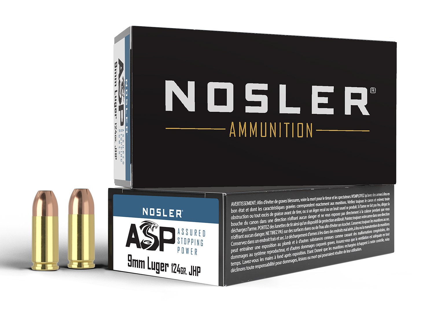 Nosler 51054 Assured Stopping Power Handgun 9mmLuger 124gr Jacketed Hollow Point 50 Per Box/10 Case Nosler 51054 Assured Stopping Power Handgun 9mmLuger 124gr Jacketed Hollow Point 50 Per Box/10 Case
