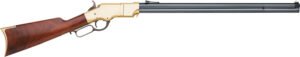 Taylors & Company 550252 1860 Uberti Full Size 44-40 Win 13+1 24.25″ Blued Octagon Barrel, Brass Receiver, Walnut Fixed Stock, Right Hand