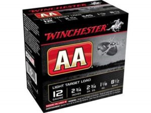 Winchester 12 Gauge Ammunition AA Light Target AA1285 2-3/4" 1-1/8oz #8.5 250 rounds