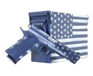 Citadel CITC45FUSGAC 1911-A1 .45 ACP 5″ 8+1 Grayscale US Flag Cerakote w/ Cerakoted Ammo Can