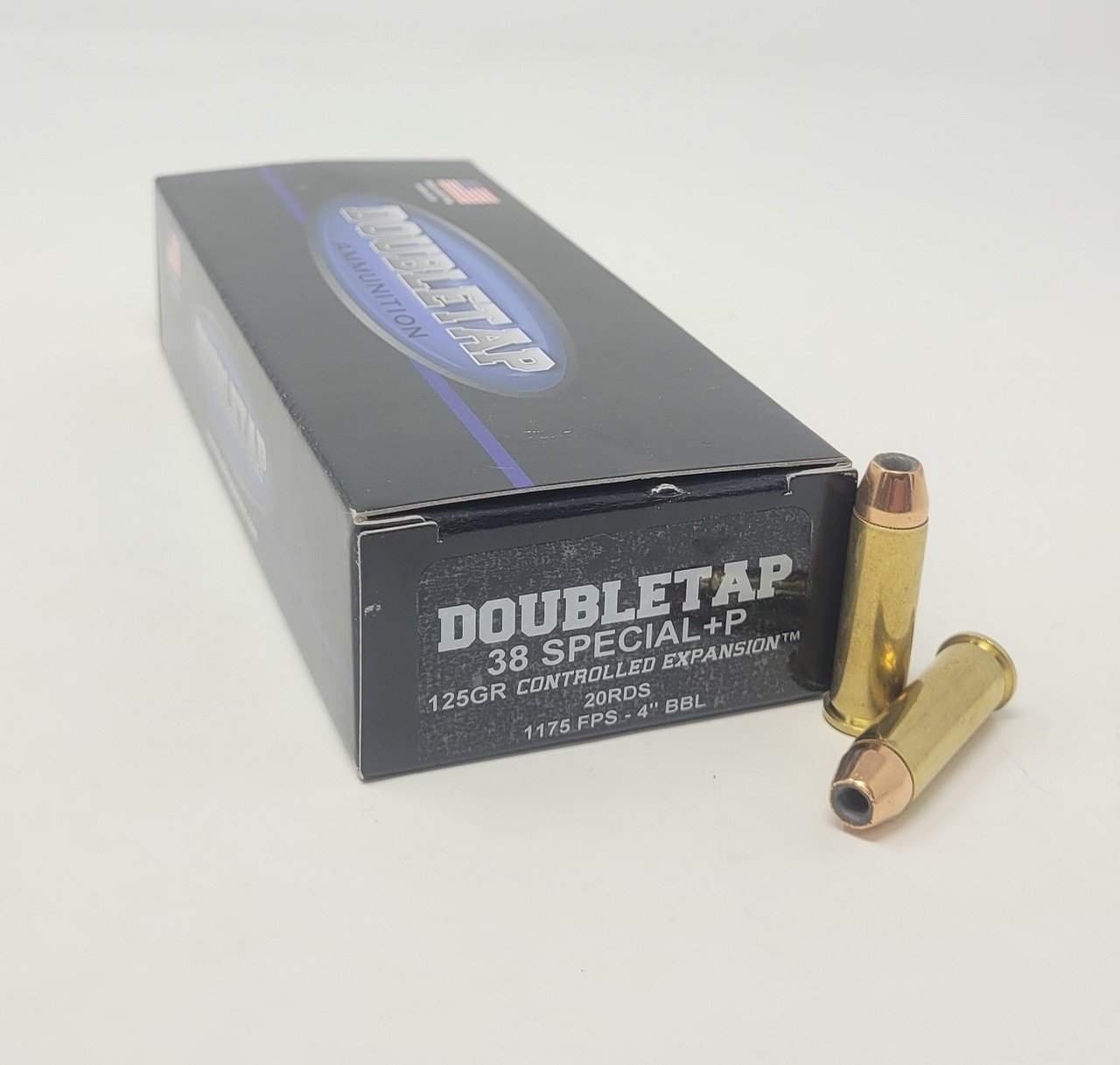 Double Tap 38 Special +P Ammunition 38SP125CE 125 Grain Controlled Expansion Hollow Point 20 Rounds Double Tap 38 Special +P Ammunition 38SP125CE 125 Grain Controlled Expansion Hollow Point 20 Rounds
