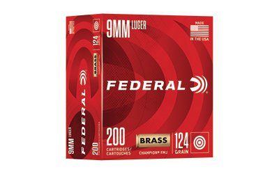 FED CHAMP 9MM 124GR FMJ 200/1000 FED CHAMP 9MM 124GR FMJ 200/1000