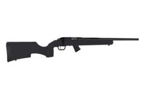HRF22LRB Howa M1100 22 Long Rifle Bolt Action Rifle – Blue/Black, 18″ Threaded Barrel, 10 Rounds, Synthetic, Black Stock