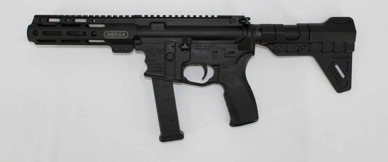 Bersa BAR9GL4BSC AR9 9mm 4" W/ Compensator 27+1 Black