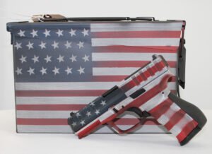 Citadel CITCP9USACAN Centurion CP9 OR 9mm 4″ 14+1 USA Flag Cerakote W/ Ammo Can
