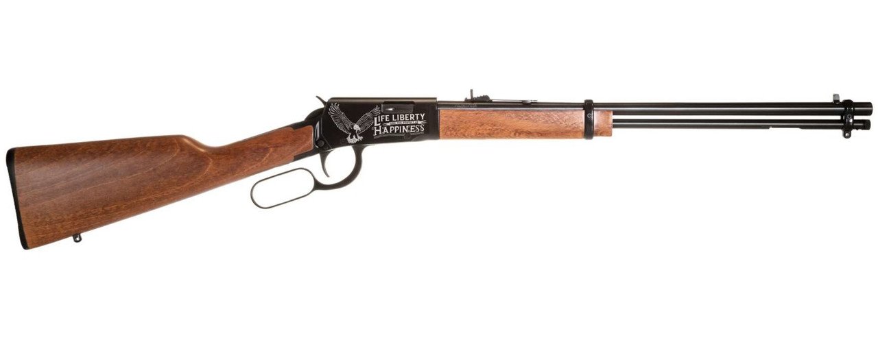 Rossi USA Rio Bravo .22LR 18″ Lever Action RL22181WD-EN19 15 Rounds Wood/Black/Eagle Engraving Rossi USA Rio Bravo .22LR 18″ Lever Action RL22181WD-EN19 15 Rounds Wood/Black/Eagle Engraving