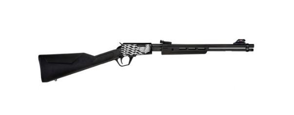 Rossi USA Gallery 22 RP22181SY-EN11 18″ 15+1 .22LR Pump Action Black Synthetic Engraved US Flag Rossi USA Gallery 22 RP22181SY-EN11 18″ 15+1 .22LR Pump Action Black Synthetic Engraved US Flag