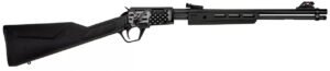 Rossi USA Gallery 22 RP2218SY-EN18 18″ 15+1 .22LR Pump Action Black Synthetic Engraved Eagle & US Flag