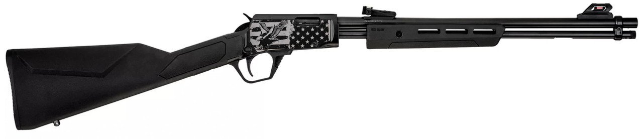 Rossi USA Gallery 22 RP2218SY-EN18 18″ 15+1 .22LR Pump Action Black Synthetic Engraved Eagle & US Flag Rossi USA Gallery 22 RP2218SY-EN18 18″ 15+1 .22LR Pump Action Black Synthetic Engraved Eagle & US Flag