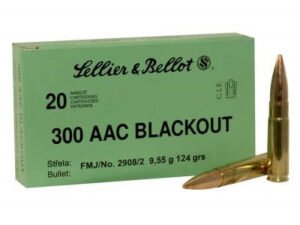 Sellier & Bellot 300 AAC Blackout Ammunition SB300BLKA 124 Grain Full Metal Jacket 20 rounds