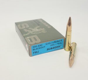Sellier & Bellot 300 AAC Blackout Ammunition Subsonic 300BLKSUBA 200 Grain Full Metal Jacket 20 Rounds