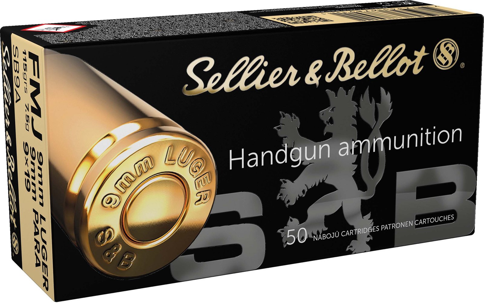 S&B 9MM 115GR FMJ 50RD