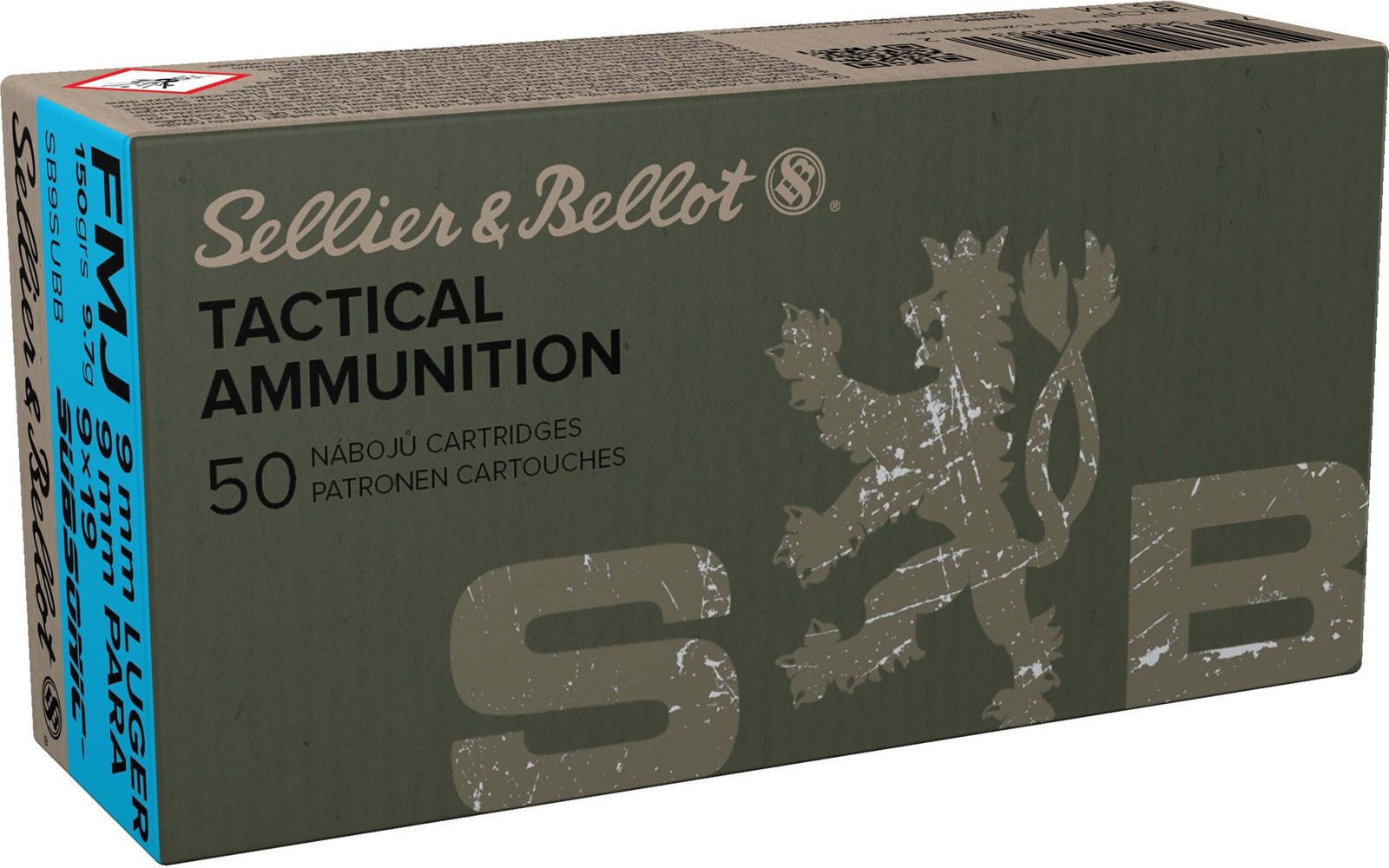 S&B 9MM 150GR FMJ SUB 50RD S&B 9MM 150GR FMJ SUB 50RD