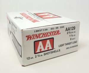 Winchester 12 Gauge Ammunition AA Light Target AA129 2-3/4" 1-1/8oz #9 250 rounds