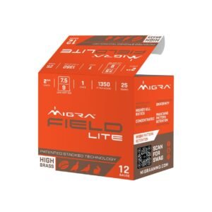 Migra Field Lite Stacked Shotshells 12ga 2-3/4″ 1oz 1300 fps #7.5 & #9 25/ct