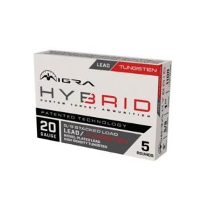 Migra Hybrid Turkey HD Tungsten/Nickel Plated Lead Stack Shotshells 20ga 3″ 1-1/2oz 1100 fps #5 & #9 5/ct