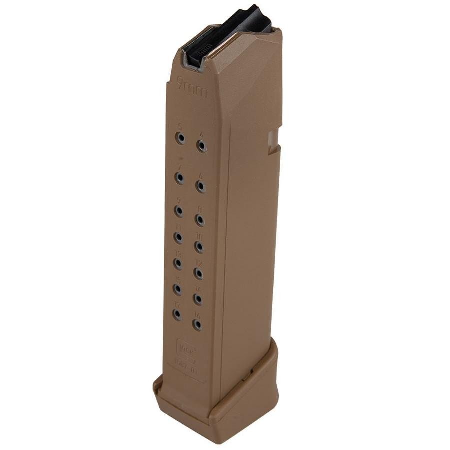 Glock Factory Magazine G17 G17L G19 G19X G26 G34 9mm Luger Coyote 19/rd Bulk Glock Factory Magazine G17 G17L G19 G19X G26 G34 9mm Luger Coyote 19/rd Bulk
