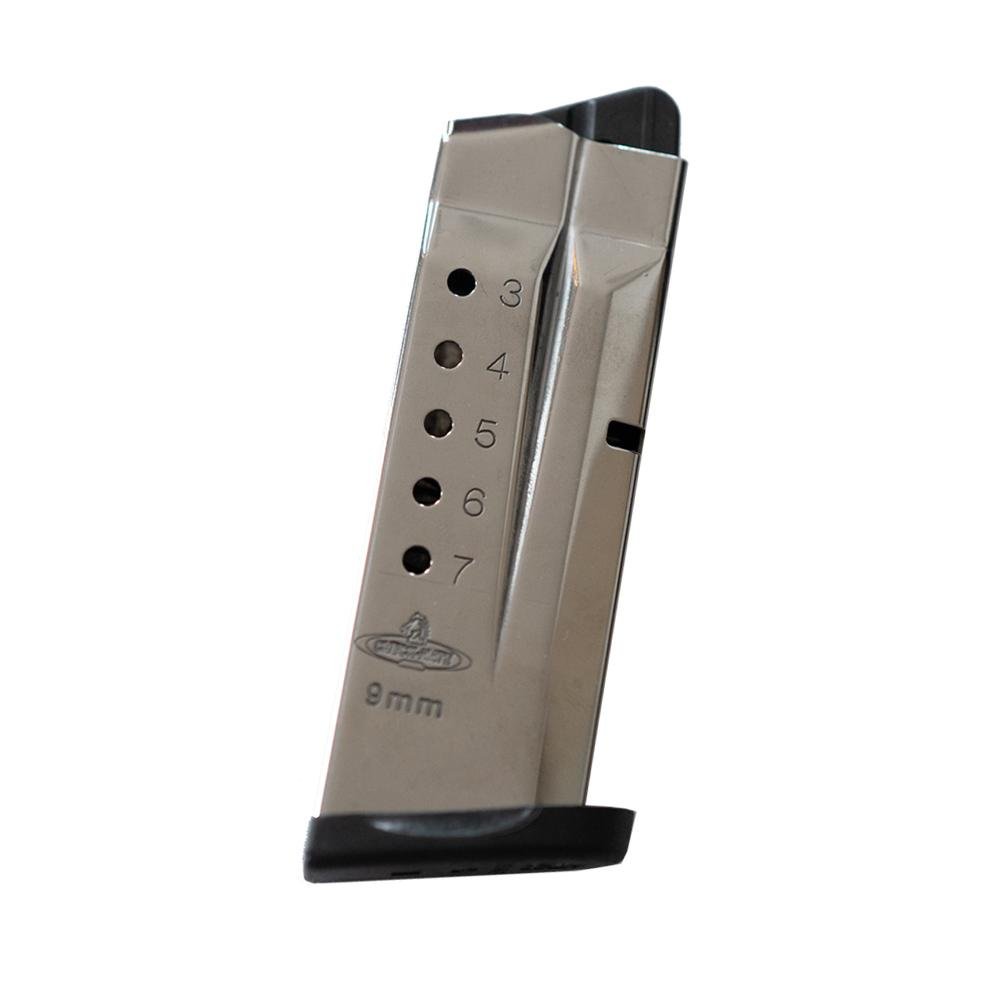 Check-Mate S&W SHIELD Compatible Handgun Magazine Stainless Steel 9mm Luger 7/rd Check-Mate S&W SHIELD Compatible Handgun Magazine Stainless Steel 9mm Luger 7/rd