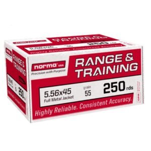 Norma Range & Training Rifle Ammunition 5.45×39 62gr FMJ 3150 fps 250/ct