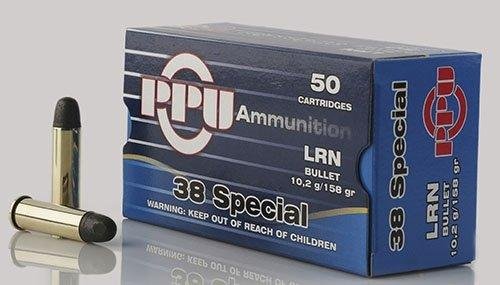 PPU Handgun Ammunition .38 Spl 158 gr LRN 902 fps 50/ct PPU Handgun Ammunition .38 Spl 158 gr LRN 902 fps 50/ct
