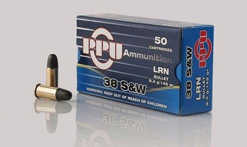 PPU Handgun Ammunition .38 S&W 145 gr LRN 689 fps 50/ct PPU Handgun Ammunition .38 S&W 145 gr LRN 689 fps 50/ct
