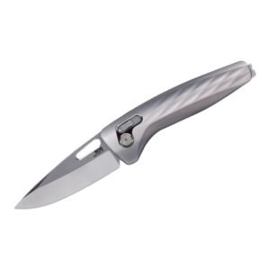 SOG Knives One-Zero XR Folding Knife 3-1/10″ Drop Point Blade Silver Black Box