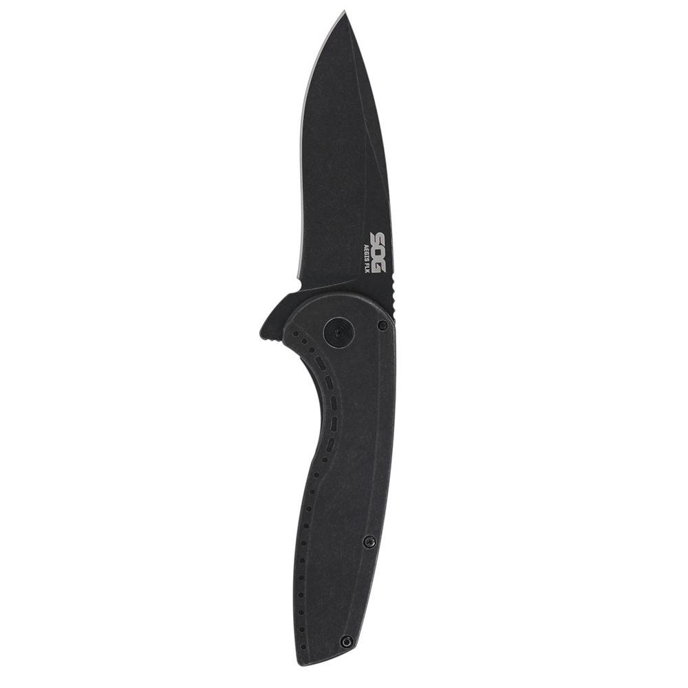 SOG Knives Aegis FLK 2.0 Folding Knife 3-1/4″ Drop Point Blade Black Blister SOG Knives Aegis FLK 2.0 Folding Knife 3-1/4″ Drop Point Blade Black Blister