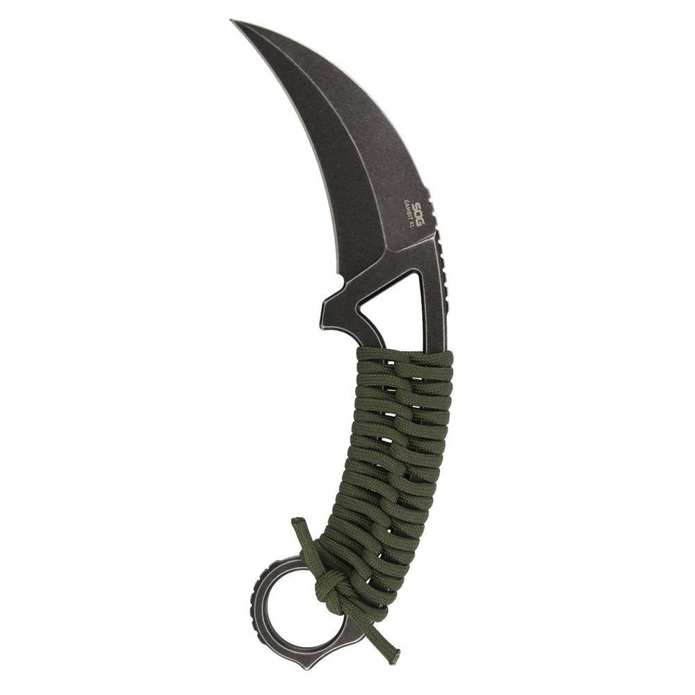 SOG Gambit XL Fixed Knife 4″ Karambit Blade OD Green Box SOG Gambit XL Fixed Knife 4″ Karambit Blade OD Green Box