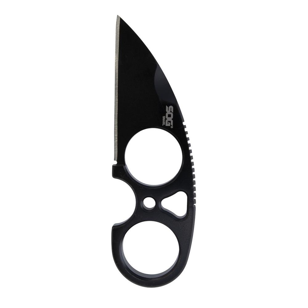 SOG Knives Snarl Blackout Fixed Blade Knife 2.3″ Sheepsfoot Blade Black Blister SOG Knives Snarl Blackout Fixed Blade Knife 2.3″ Sheepsfoot Blade Black Blister