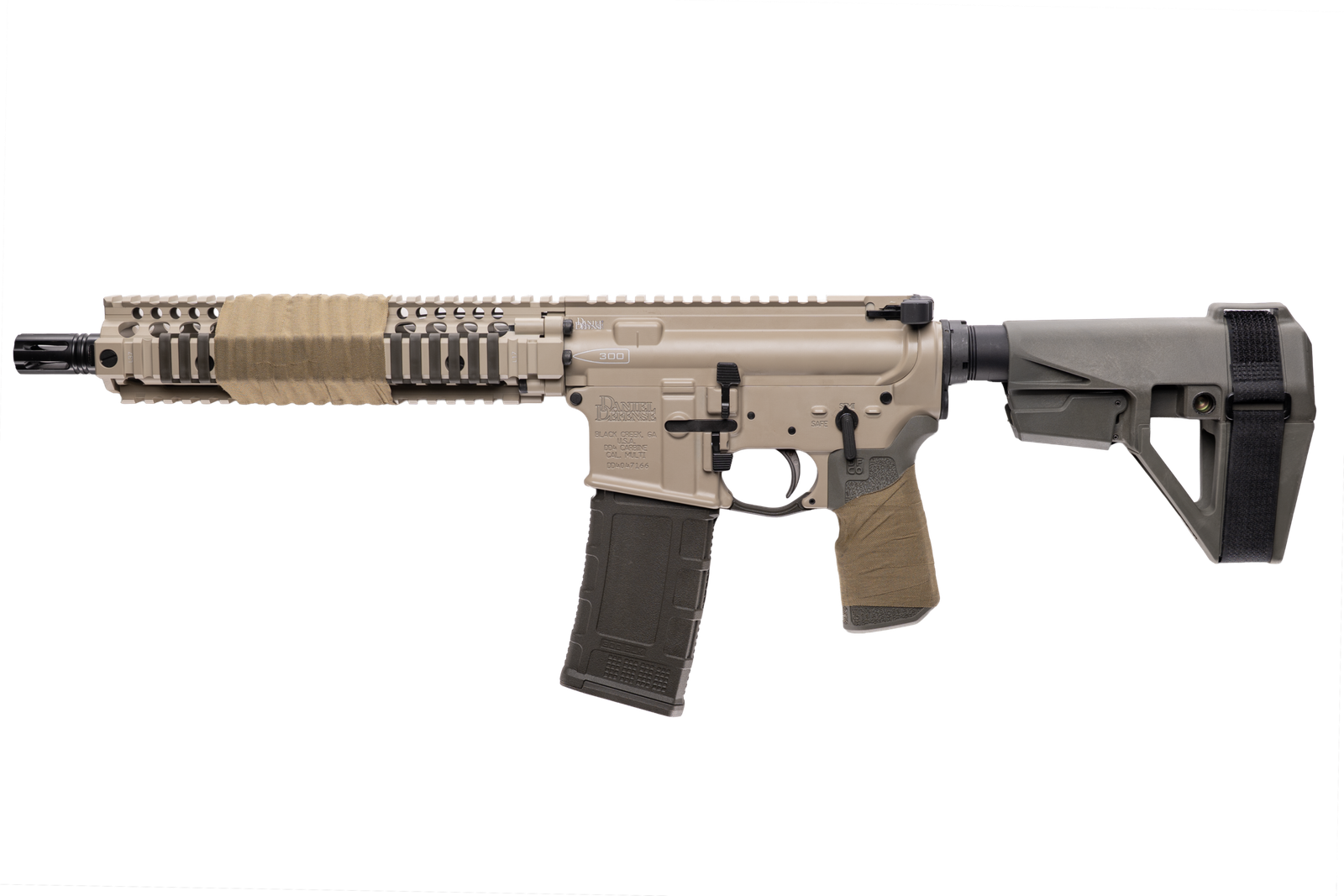 DANIEL DEFENSE MK18 ELITE 300BLK PISTOL 10.3″ FDE/ODG SB TACTICAL BRACE 1-30RD MAG DANIEL DEFENSE MK18 ELITE 300BLK PISTOL 10.3″ FDE/ODG SB TACTICAL BRACE 1-30RD MAG