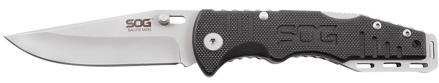 S.O.G SOGFF1001C Salute Mini 3.10″ Folding Clip Point Plain Bead Blasted 8Cr13MoV SS Blade Black G10 Handle Includes Pocket Clip S.O.G SOGFF1001C Salute Mini 3.10″ Folding Clip Point Plain Bead Blasted 8Cr13MoV SS Blade Black G10 Handle Includes Pocket Clip