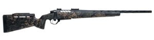 Seekins Precision 0011710261-F Havak PH3 7mm PRC 22″ Black Fluted Threaded Barrel, Black Picatinny Rail Steel Receiver, Adj Cheek Riser Woodland Shadow Synthetic Stock