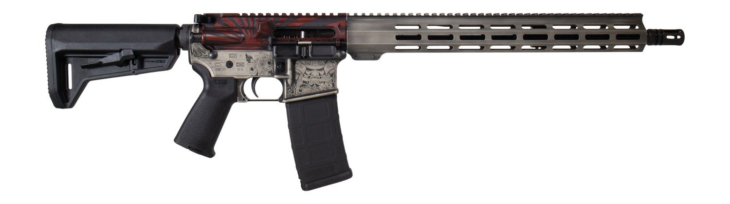 Shark Coast Tactical 300-054-1000-04 Bushido 5.56 NATO 30+1 16″ Black Nitride Threaded Barrel, Engraved Aluminum Receiver w/Picatinny Rail, M-LOK Handguard, Magpul Collapsible Black Polymer Stock, Ma Shark Coast Tactical 300-054-1000-04 Bushido 5.56 NATO 30+1 16″ Black Nitride Threaded Barrel, Engraved Aluminum Receiver w/Picatinny Rail, M-LOK Handguard, Magpul Collapsible Black Polymer Stock, Ma
