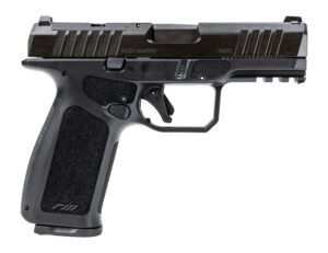 Rost Martin RM1CXBLKOSP10CA RM1X *CA Compliant Compact 9mm Luger 10+1 4″ Black Match Grade Barrel, Black Nitrocarburized Steel Optic Ready/Serrated Slide, Black Polymer Frame w/Picatinny Rail, Interch