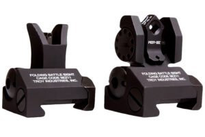 Troy Ind SSIGMCMSTBT01 Tritium Micro BattleSight Set M4 Front & Dioptic Rear  Black Hardcoat Anodized