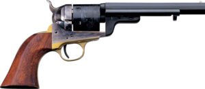 Taylors & Company 550733 C. Mason Navy Uberti 38 Special 6 Shot 5.50″ Blued Octagon Barrel, Blued Engraved Cylinder, Color Case Hardened Steel Frame, Walnut Navy Style Grip, Exposed Hammer