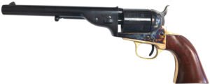 Taylors & Company 550725 1851 Open-Top 45 Colt (LC) Caliber with 7.50″ Blued Finish Barrel, 6rd Capacity Blued Finish Cylinder, Color Case Hardened Finish Steel Frame & Walnut Navy Size Grip