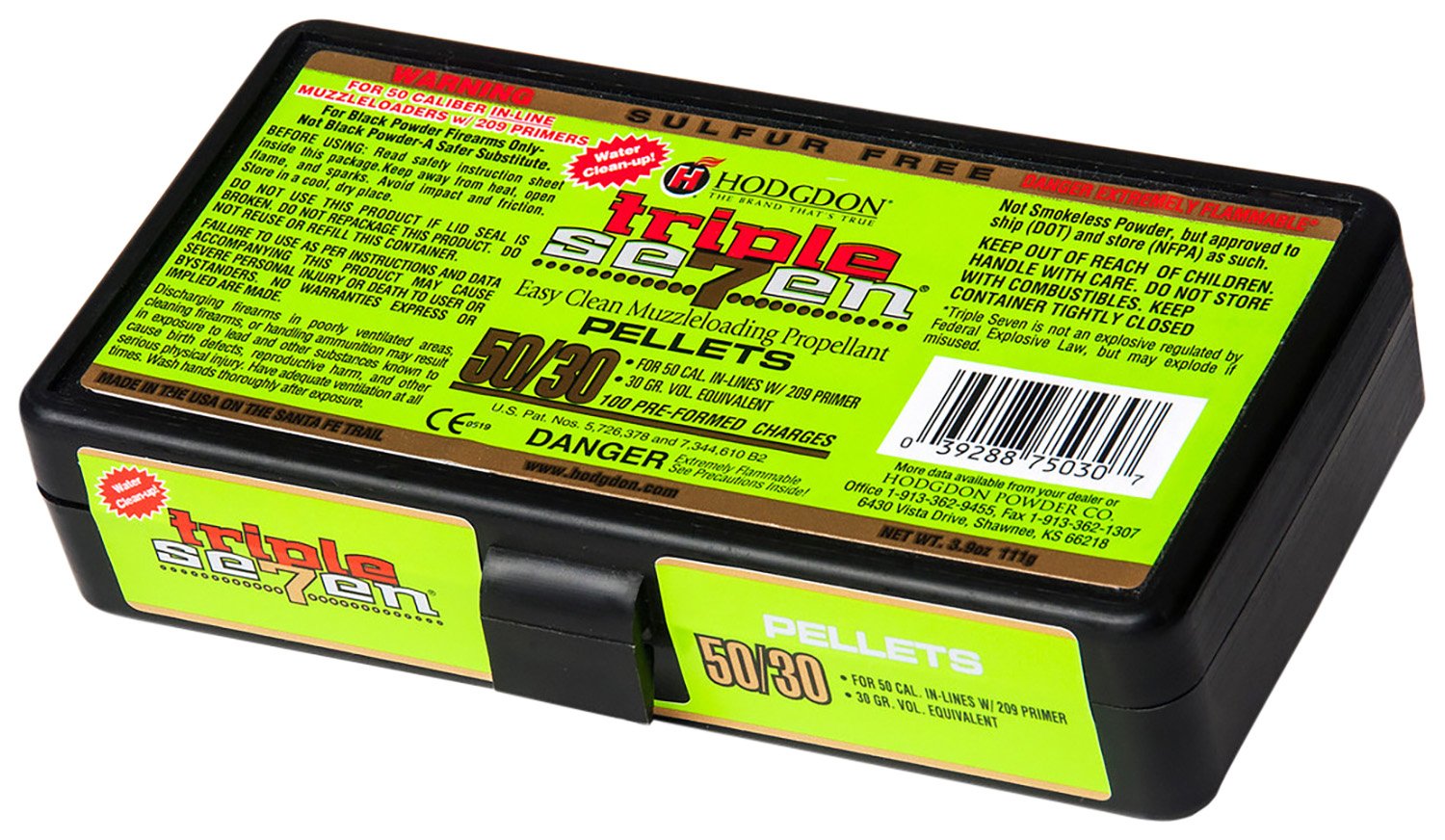Hodgdon T75030 Triple Seven Pellets 50 Cal 30 Grain 100 Box/12 Case Hodgdon T75030 Triple Seven Pellets 50 Cal 30 Grain 100 Box/12 Case