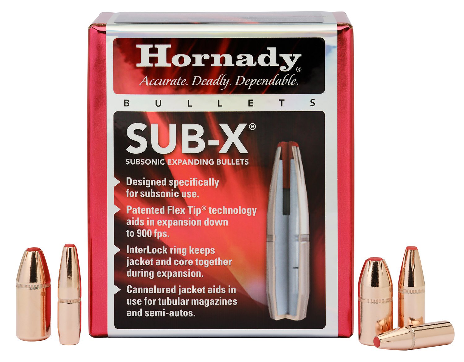 Hornady 45031 Sub-X 45 Cal 395 gr Subsonic eXpanding 50 Per Box/ 15 Case Hornady 45031 Sub-X 45 Cal 395 gr Subsonic eXpanding 50 Per Box/ 15 Case