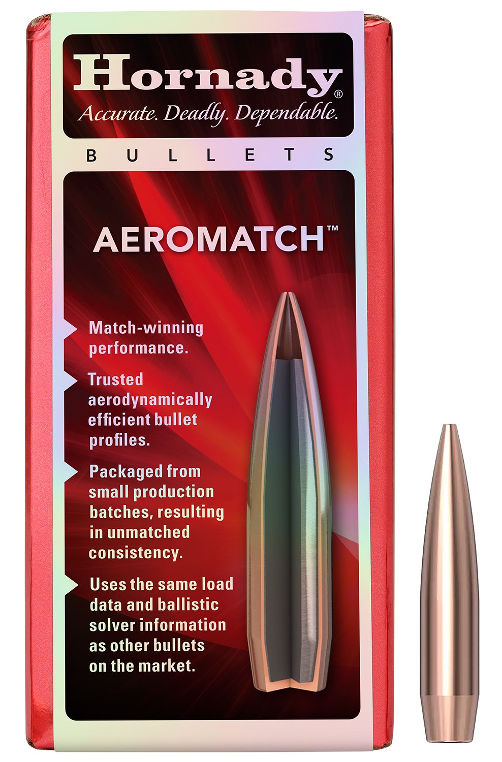 Hornady 30719 Aeromatch 30Cal 175gr Hollow Point Boat Tail 100 Per Box/15 Case Hornady 30719 Aeromatch 30Cal 175gr Hollow Point Boat Tail 100 Per Box/15 Case
